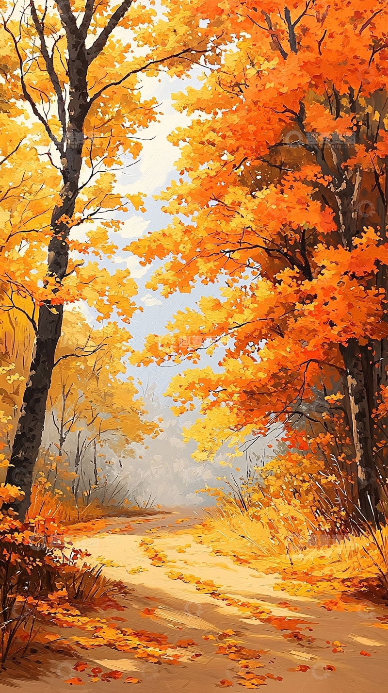 高清大图下载【趣麦麦图】秋日森林小径77