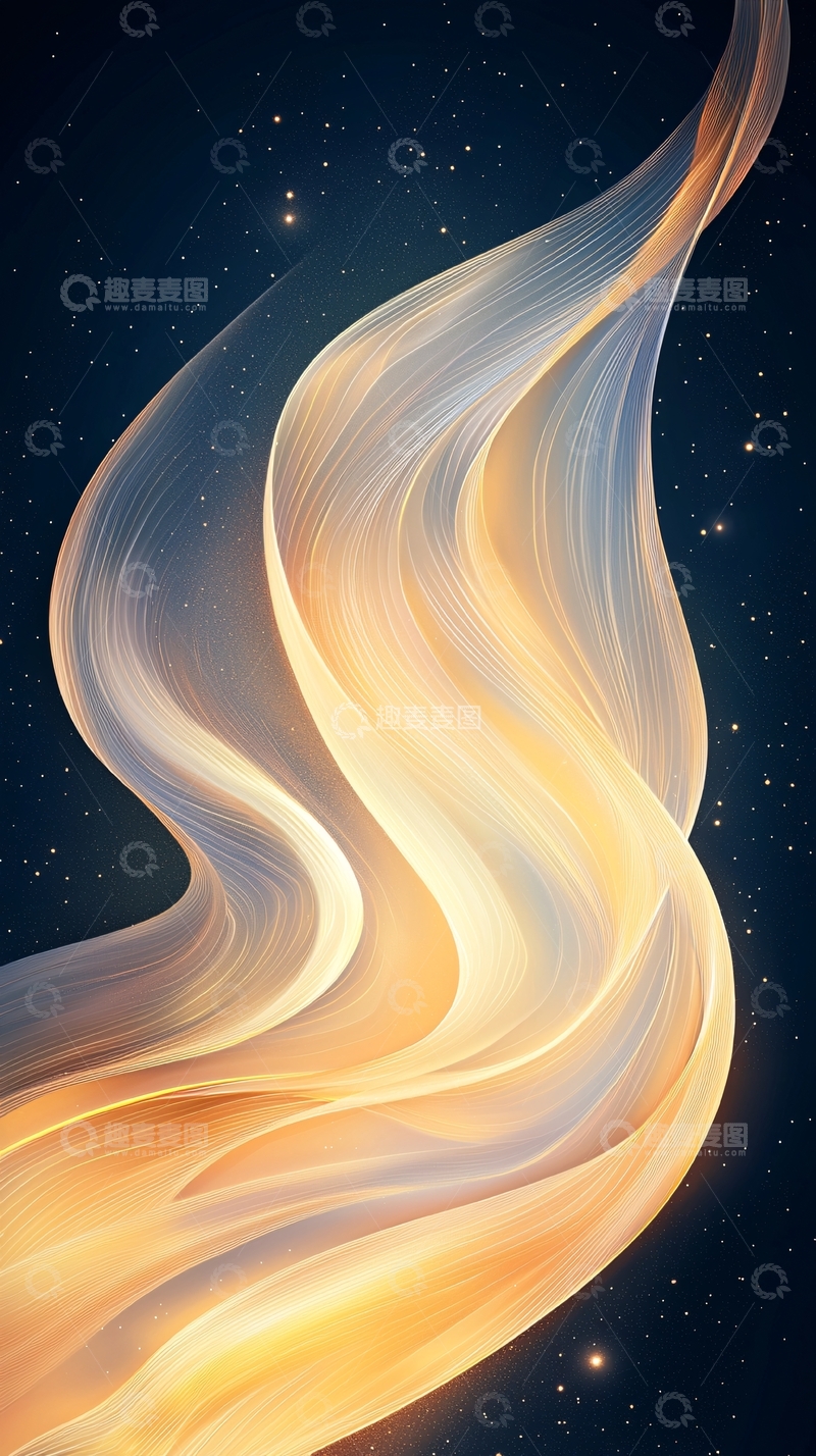 高清大图下载【趣麦麦图】星河中的光波流动