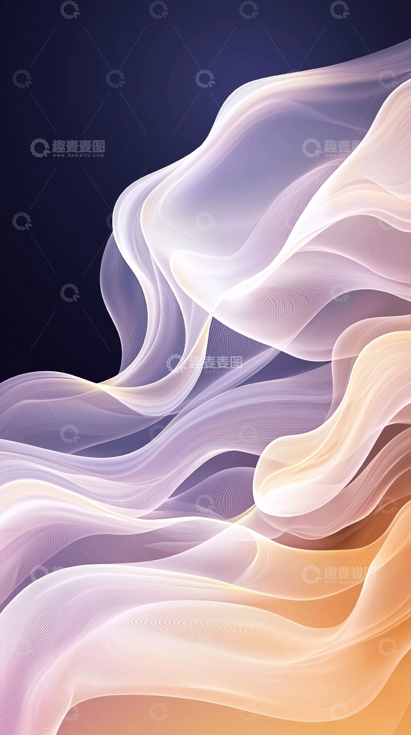 高清大图下载【趣麦麦图】抽象线条流动背景图