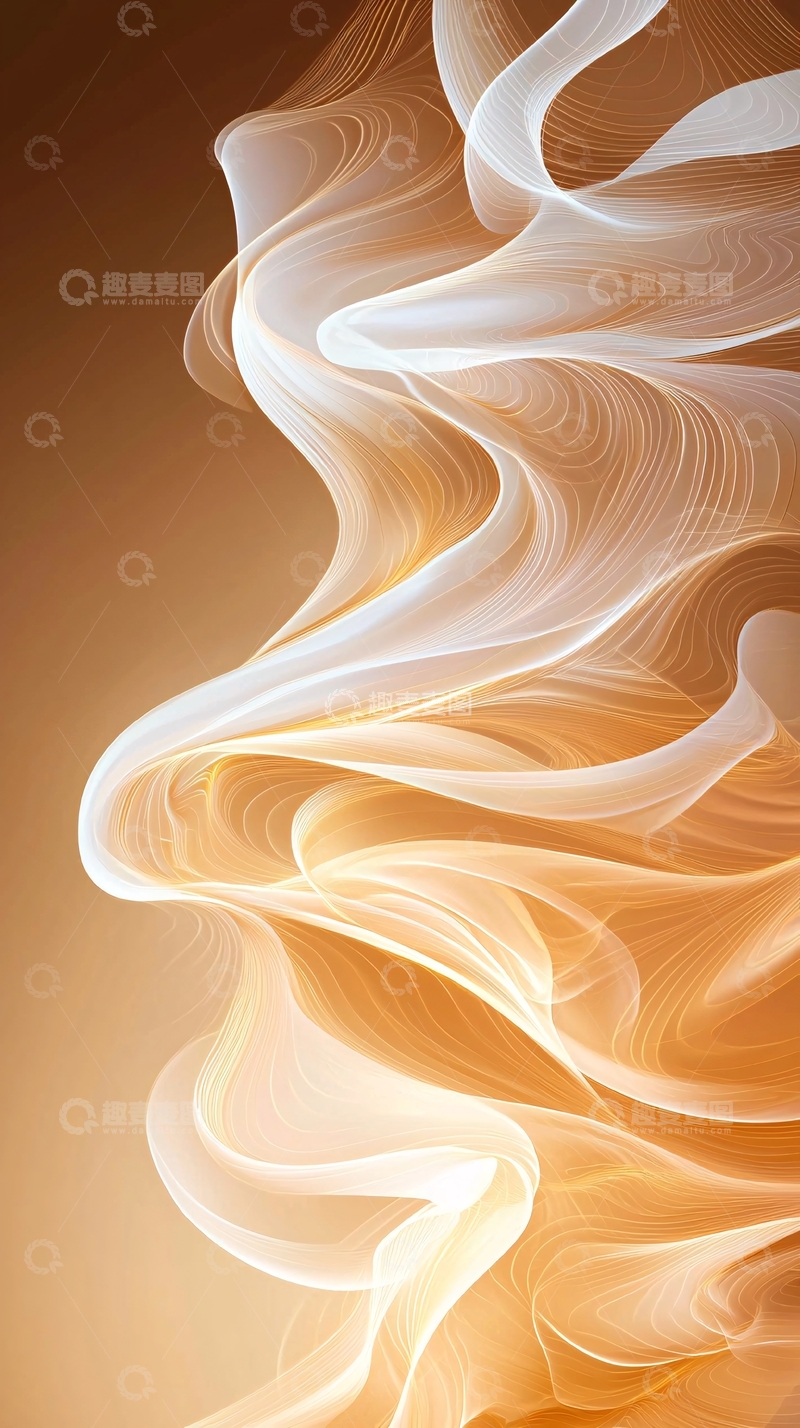高清大图下载【趣麦麦图】抽象线条流动背景