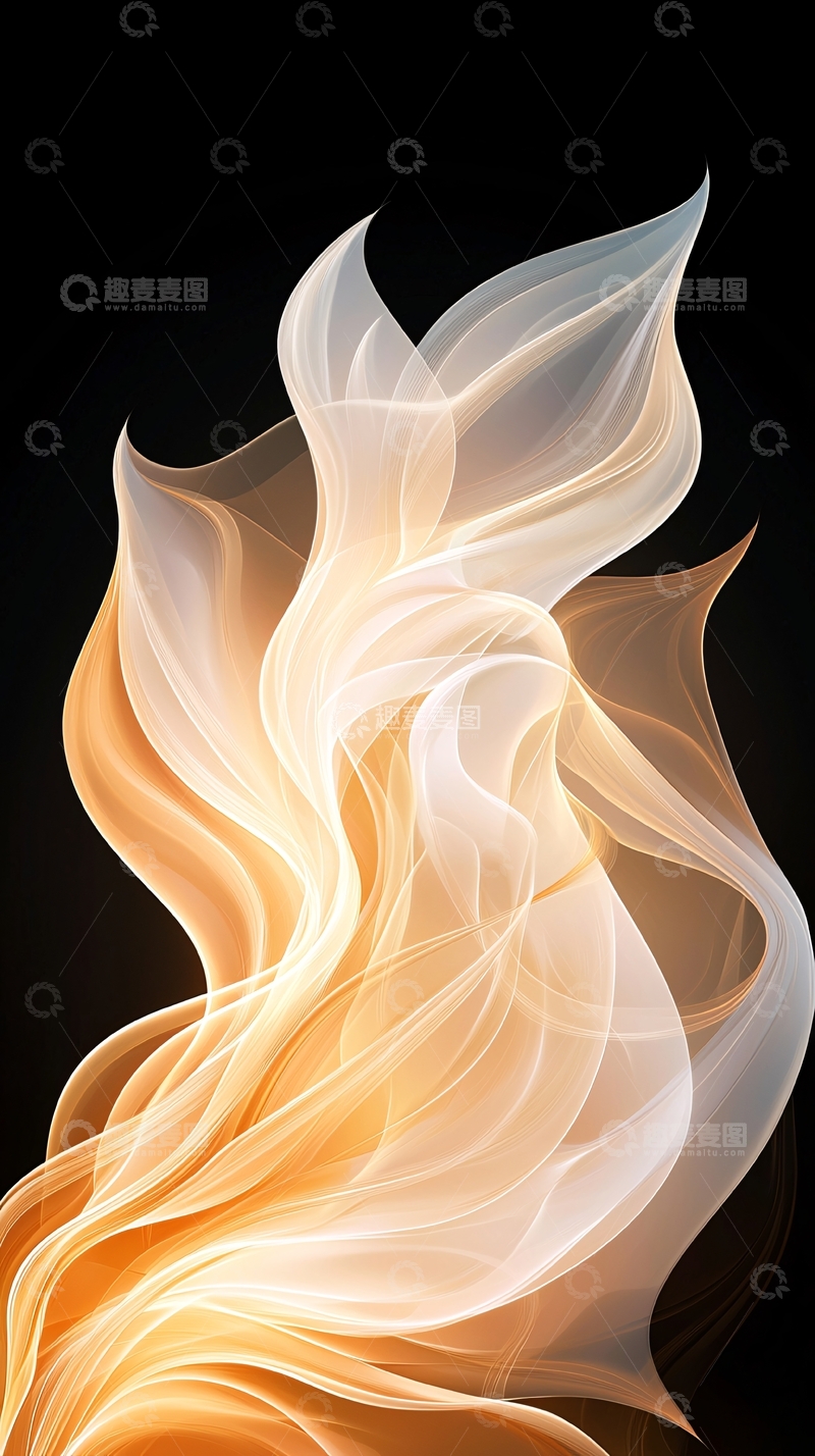 高清大图下载【趣麦麦图】抽象流动线条艺术背景