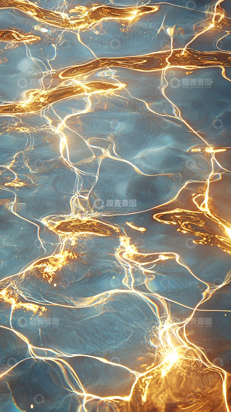 高清大图下载【趣麦麦图】金色波纹水纹背景图