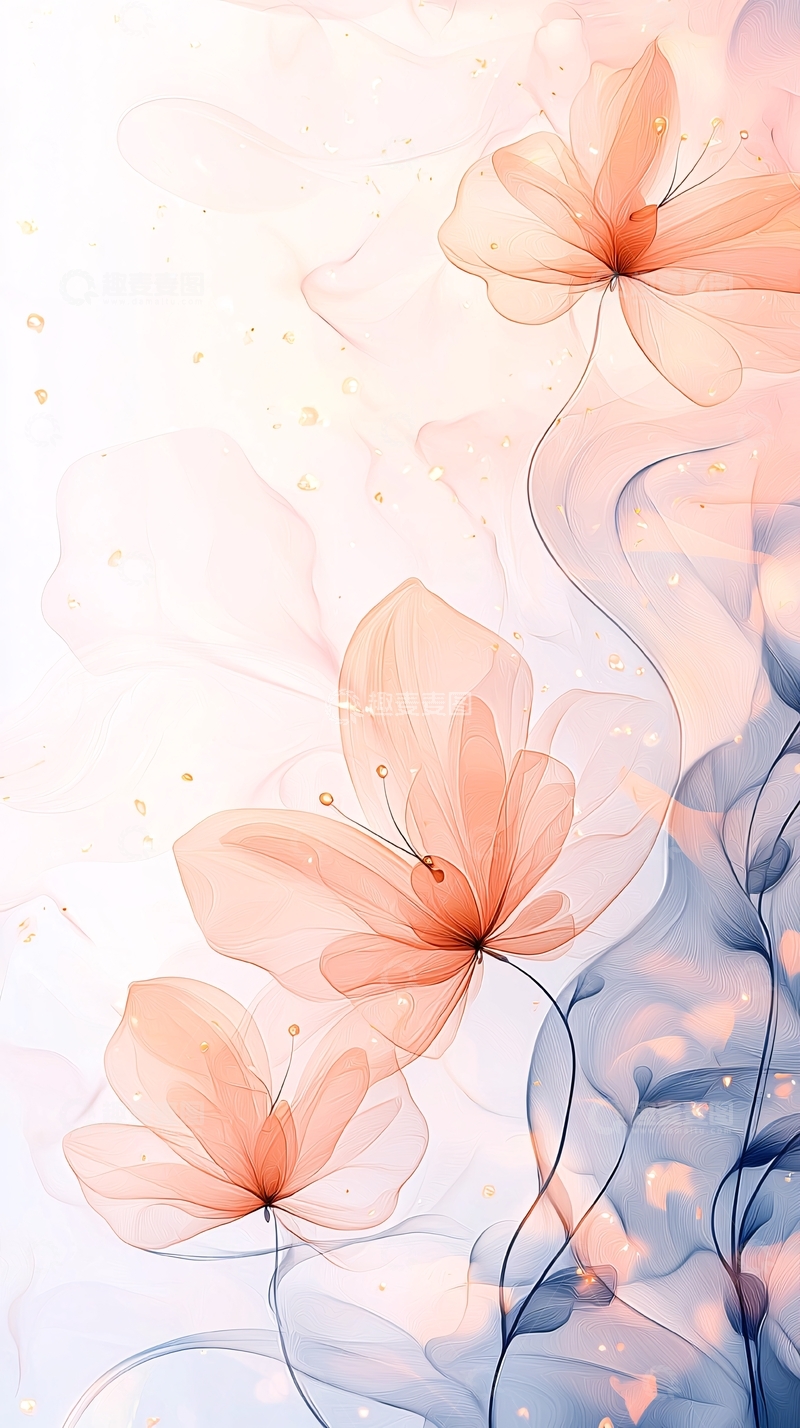 高清大图下载【趣麦麦图】梦幻花卉背景图