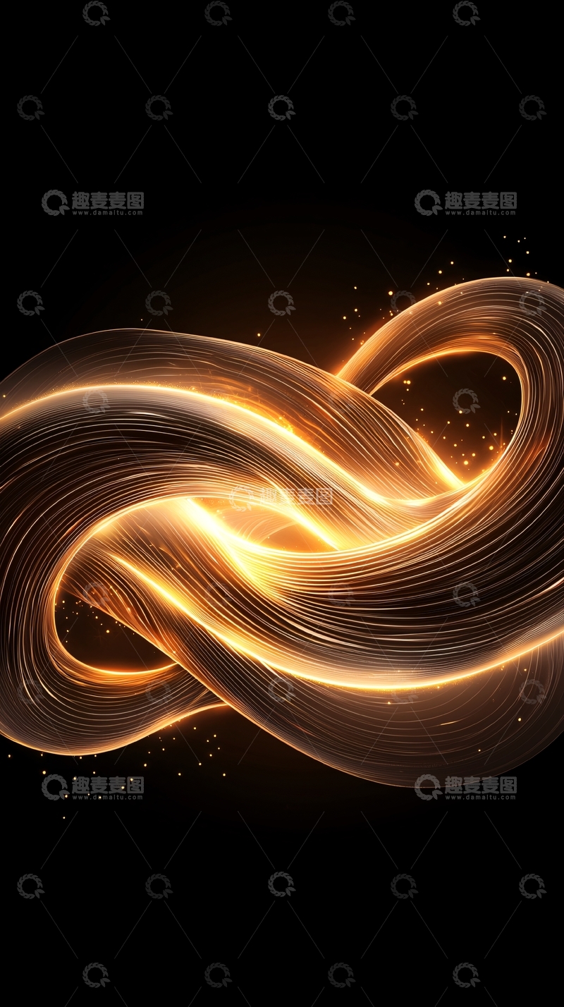 高清大图下载【趣麦麦图】金色线条艺术背景