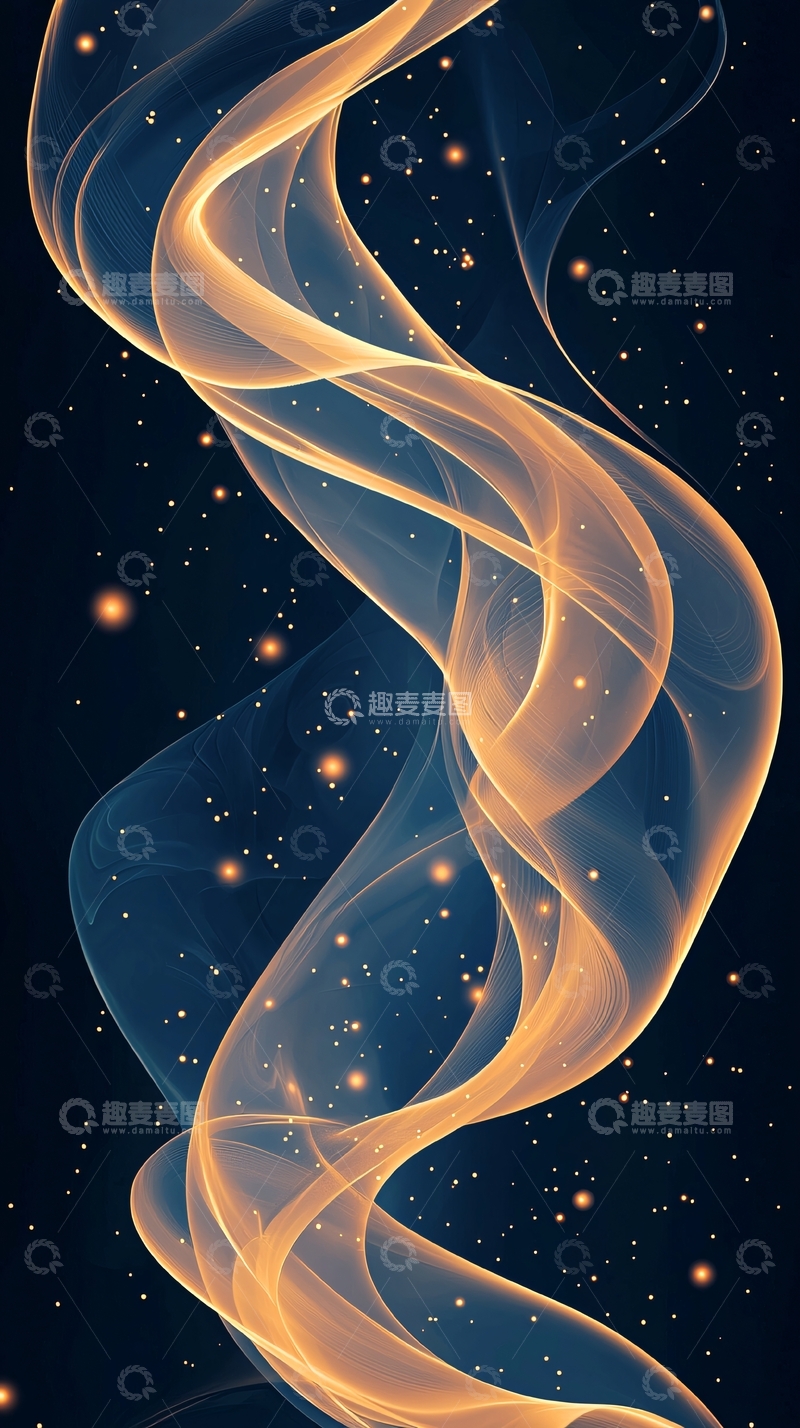 高清大图下载【趣麦麦图】金色螺旋光效背景