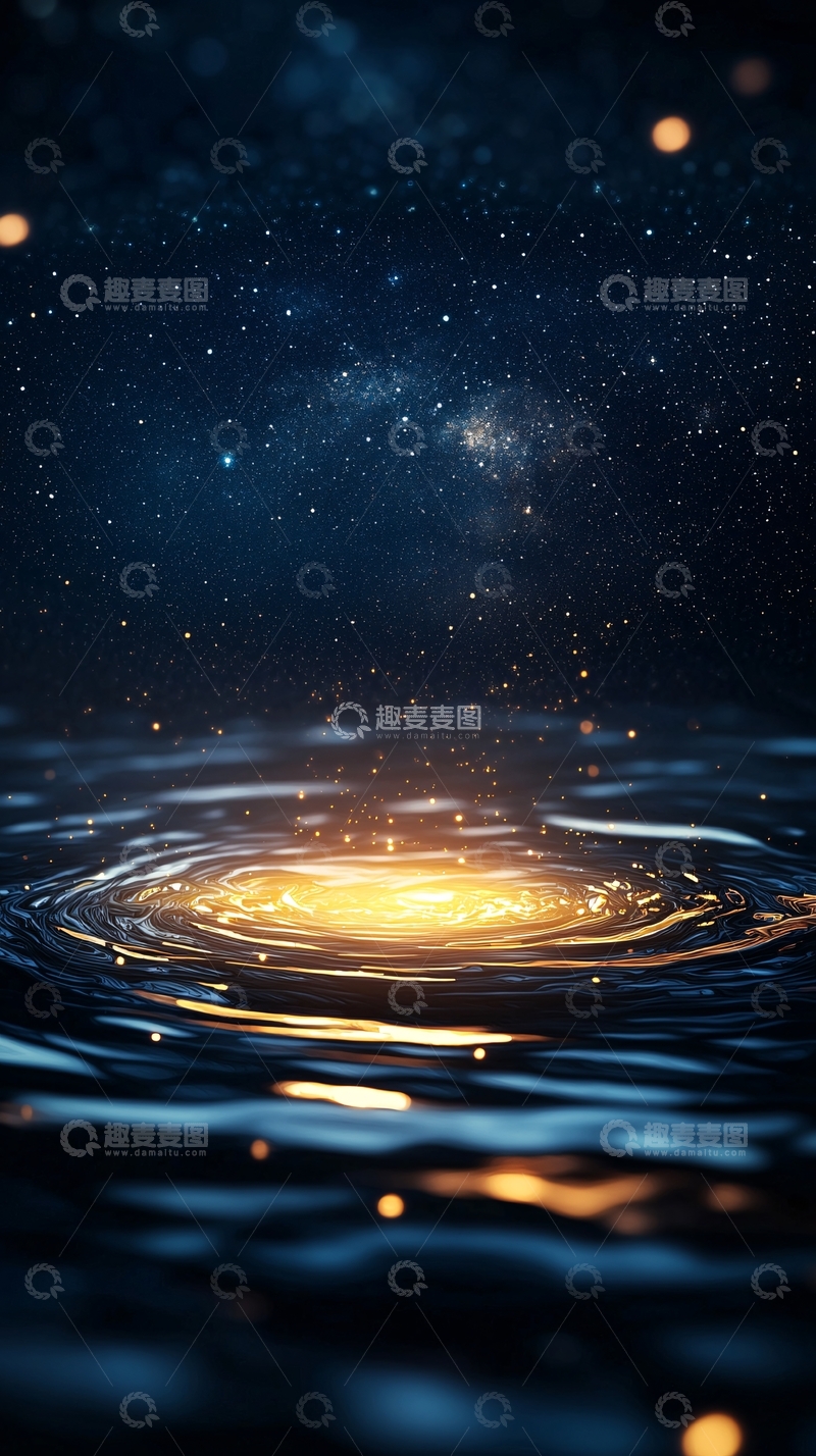 高清大图下载【趣麦麦图】星空下的涟漪