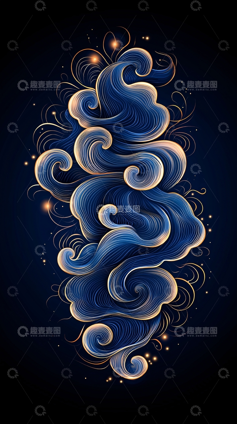 高清大图下载【趣麦麦图】梦幻星空漩涡艺术图案