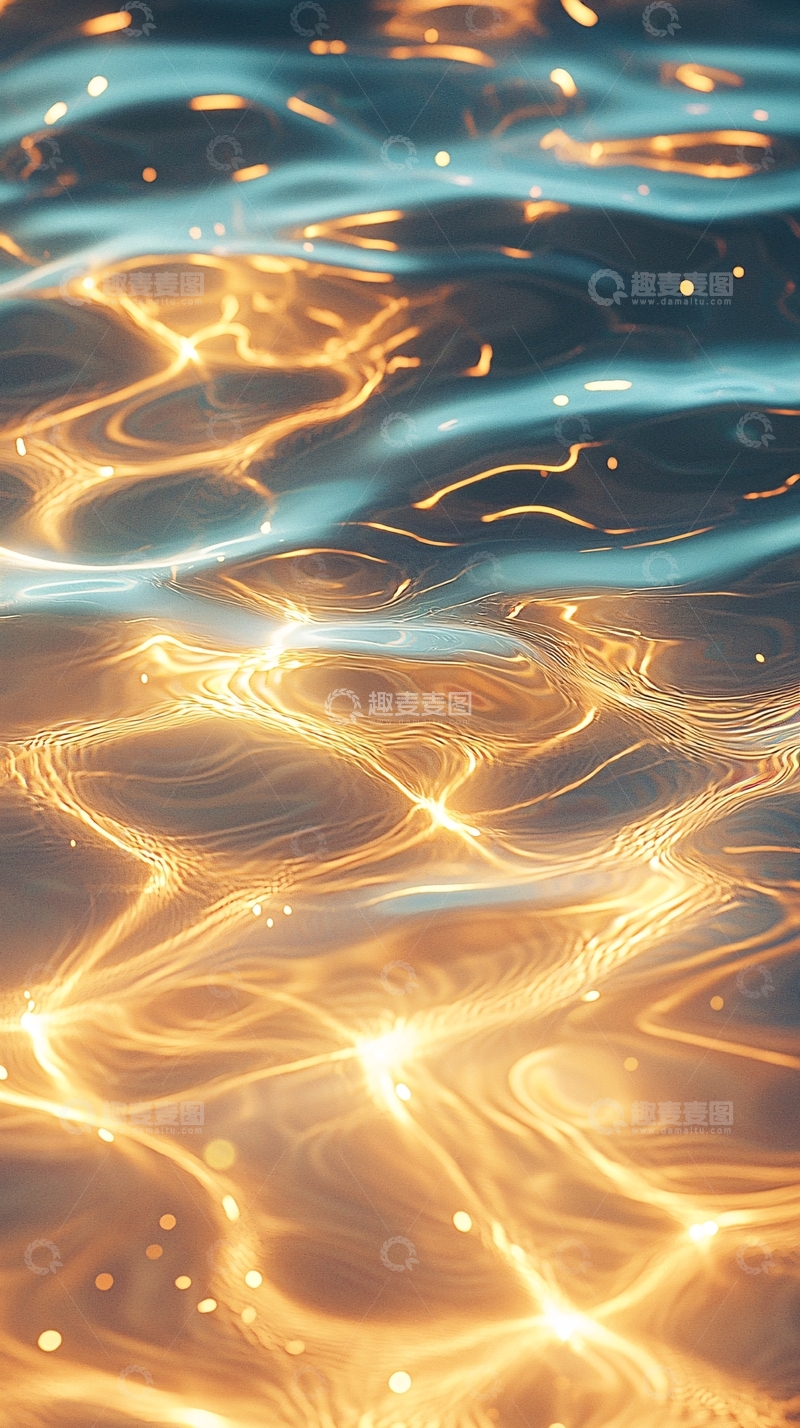 高清大图下载【趣麦麦图】波光粼粼的水面纹理背景