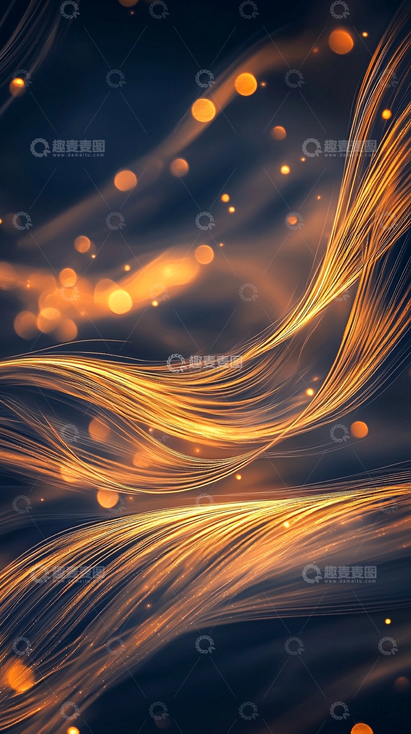 高清大图下载【趣麦麦图】金色光带动态壁纸