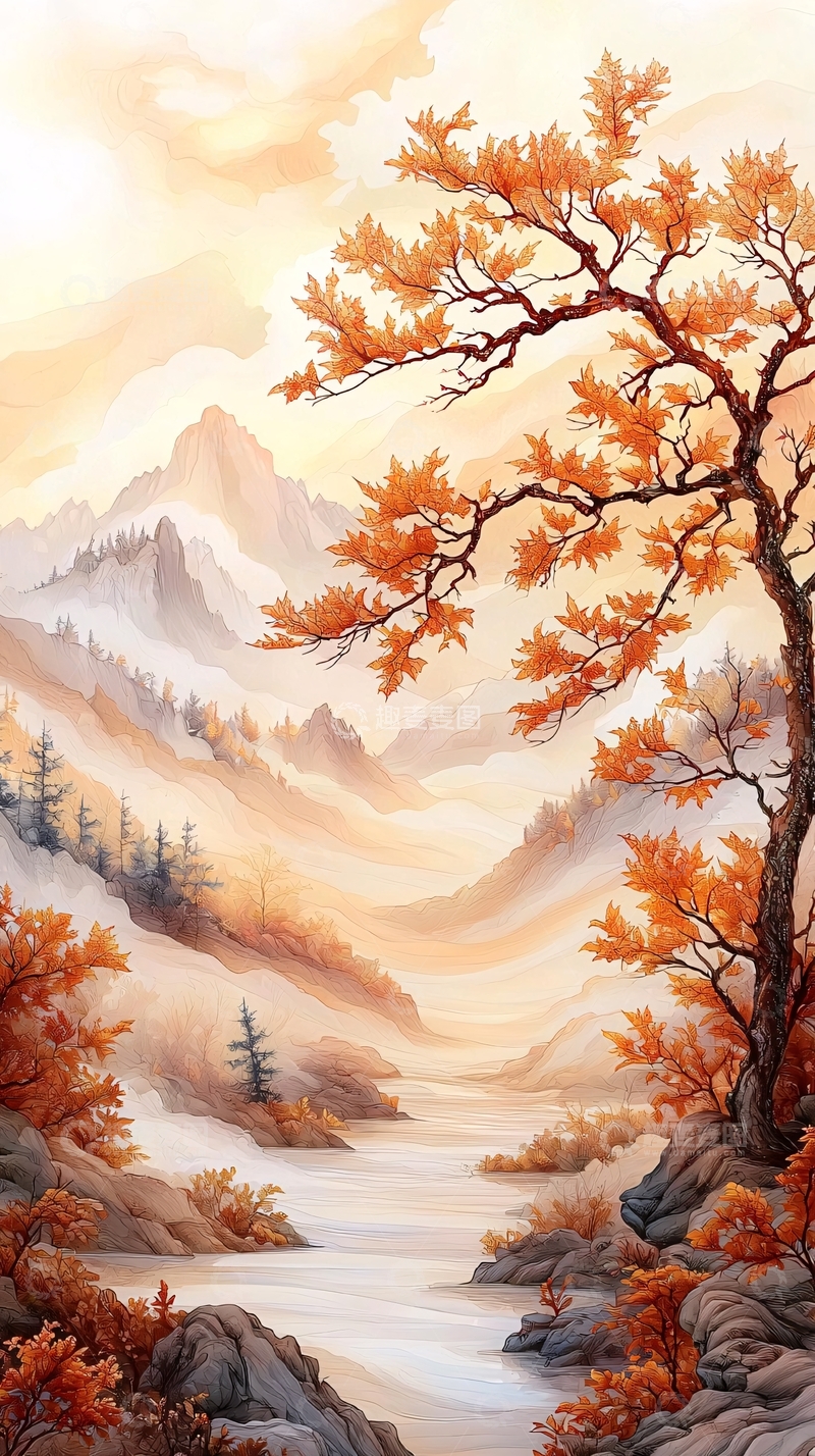 高清大图下载【趣麦麦图】秋日山河画卷