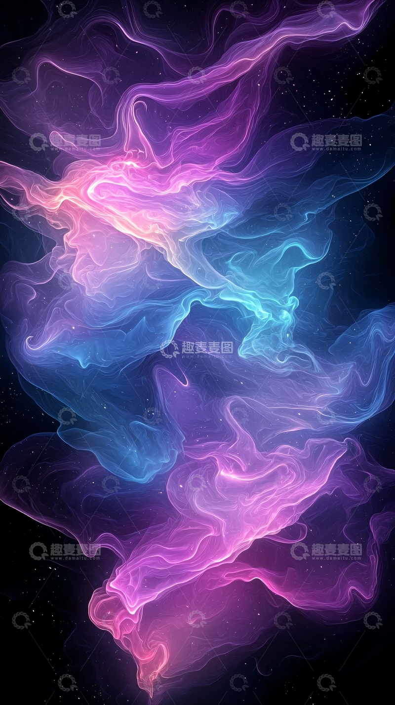 高清大图下载【趣麦麦图】梦幻色彩流动抽象背景