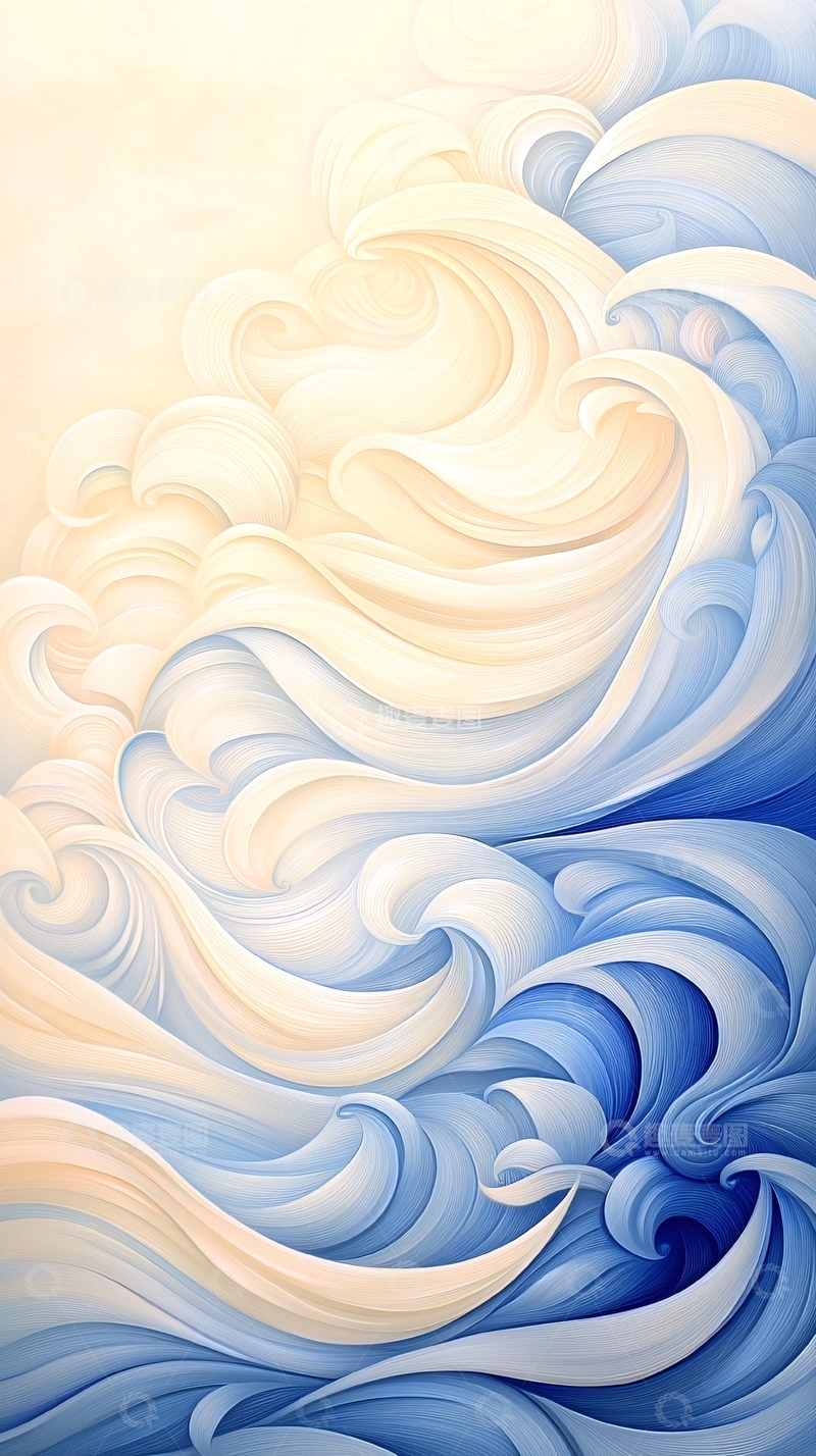 高清大图下载【趣麦麦图】抽象流动线条艺术背景图