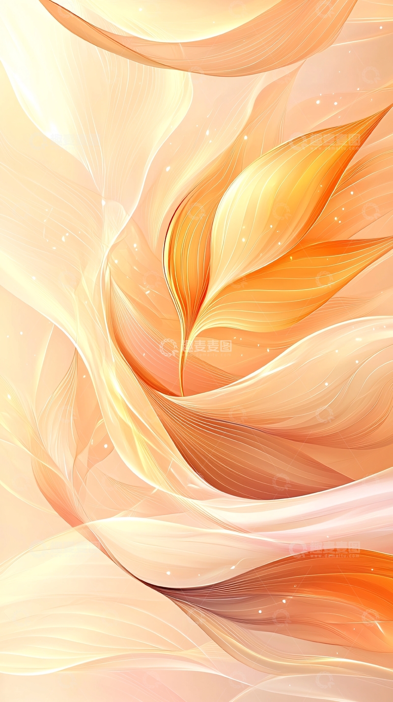 高清大图下载【趣麦麦图】橙色渐变抽象线条背景