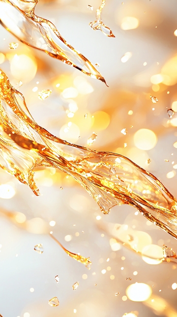 金色液体飞溅动态壁纸