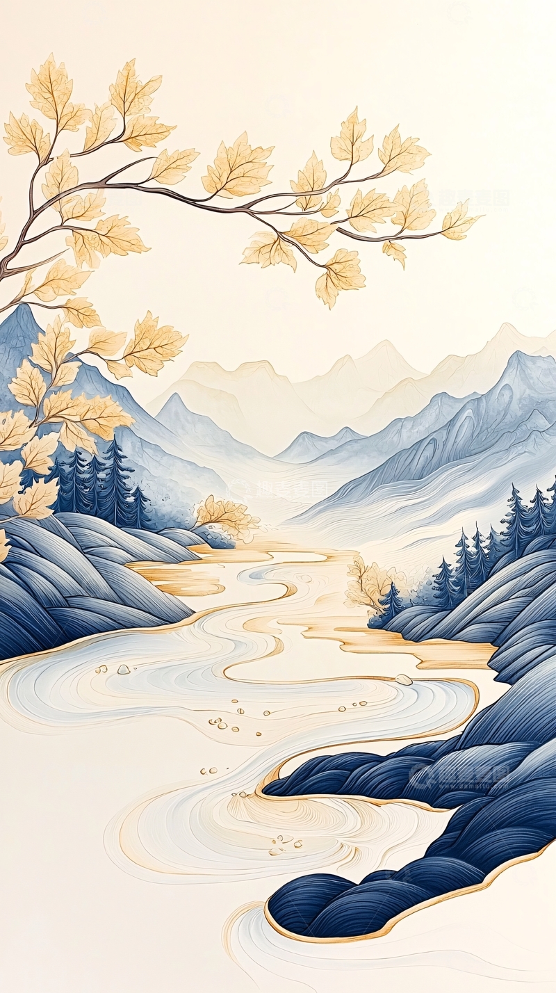 高清大图下载【趣麦麦图】秋日山河画卷
