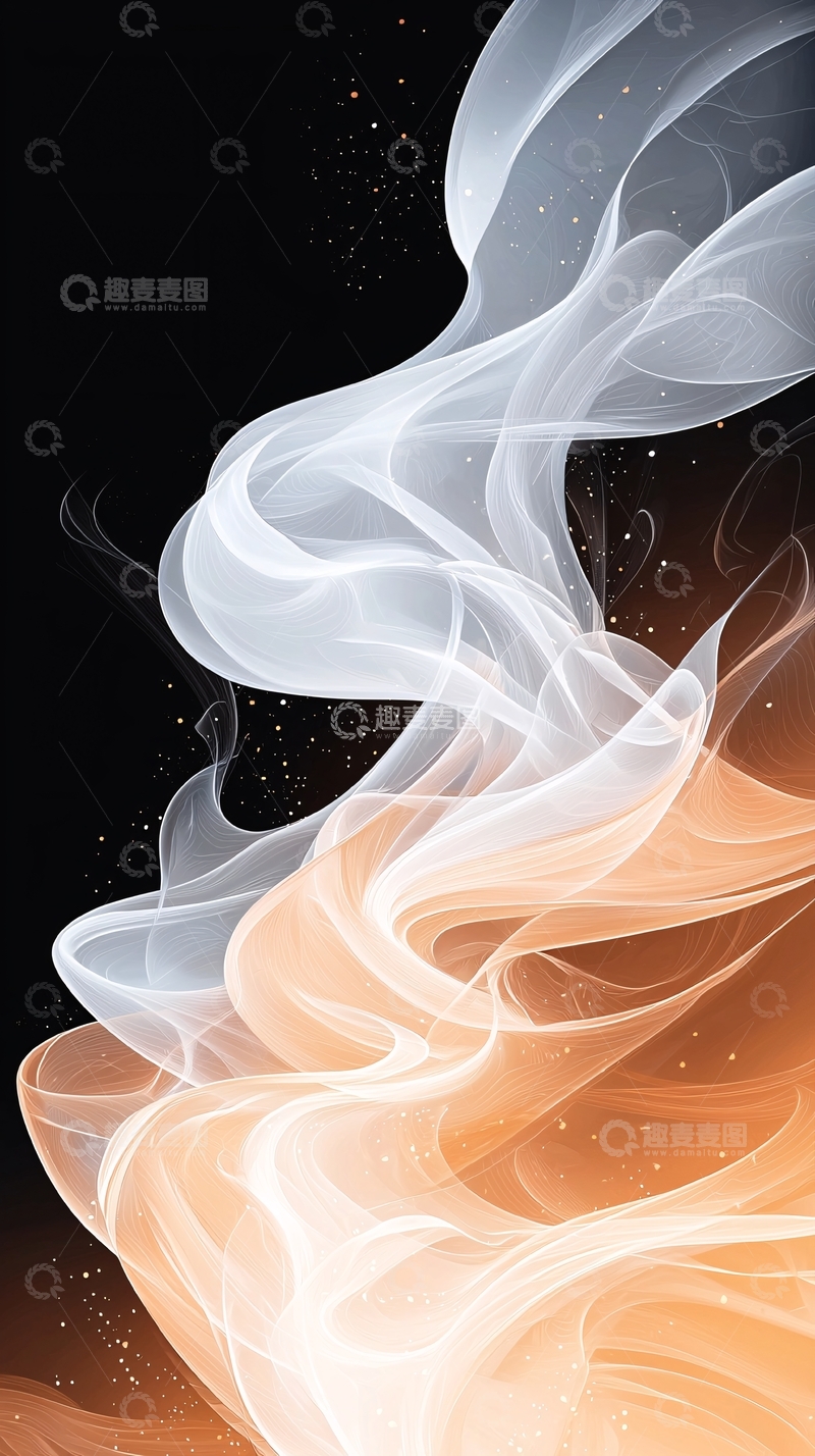 高清大图下载【趣麦麦图】抽象流动线条艺术背景