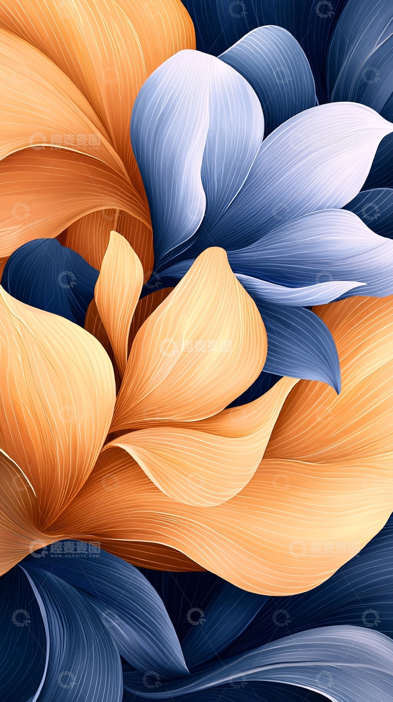 高清大图下载【趣麦麦图】抽象花卉艺术背景图