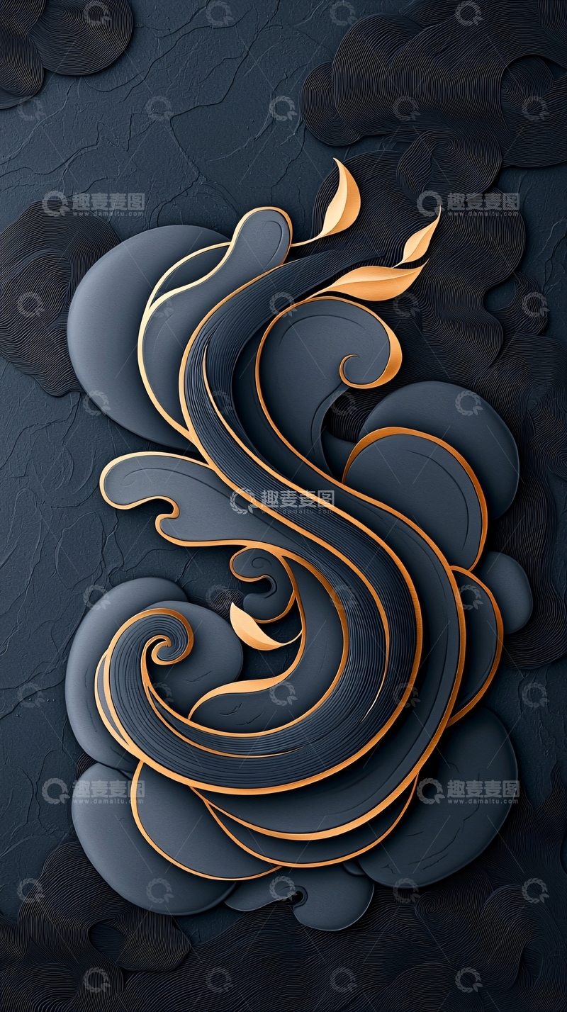 高清大图下载【趣麦麦图】抽象艺术漩涡背景素材