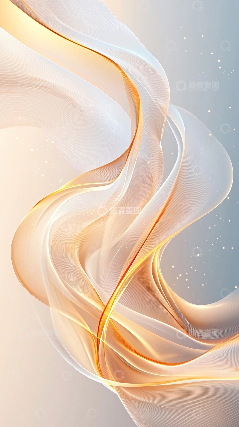 高清大图下载【趣麦麦图】抽象线条流动背景