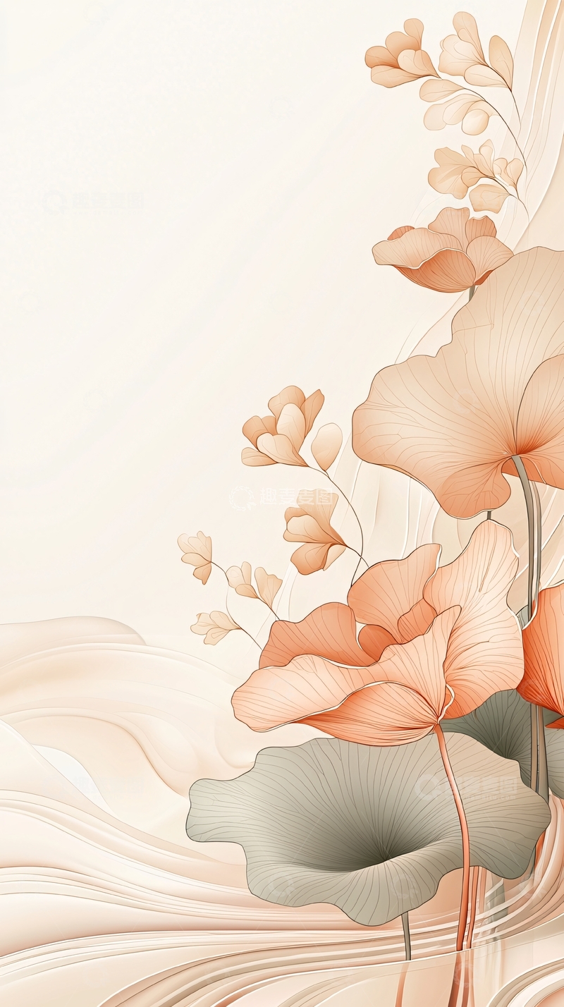 高清大图下载【趣麦麦图】抽象花卉背景图