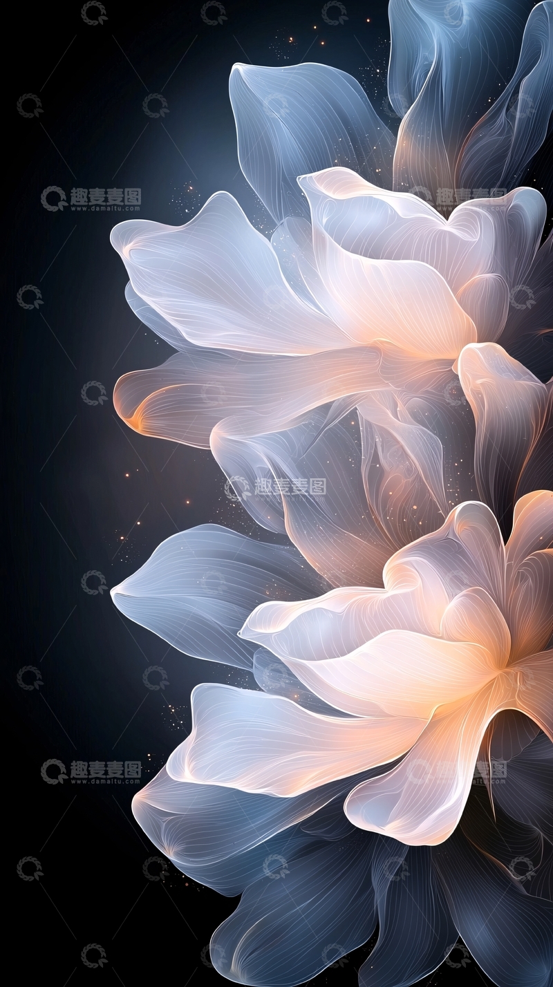 高清大图下载【趣麦麦图】梦幻花朵抽象艺术背景图