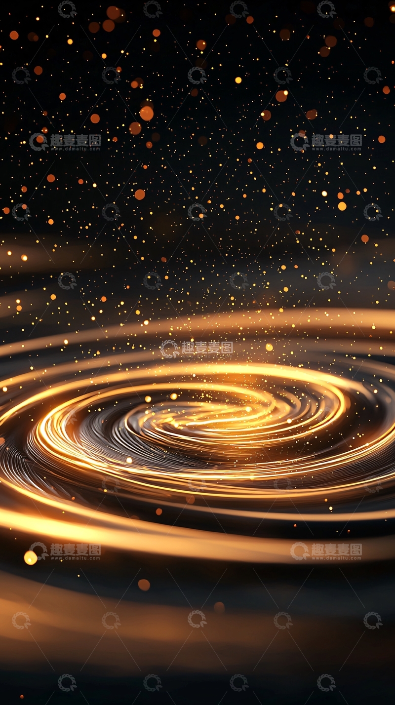 高清大图下载【趣麦麦图】金色光晕涟漪背景图