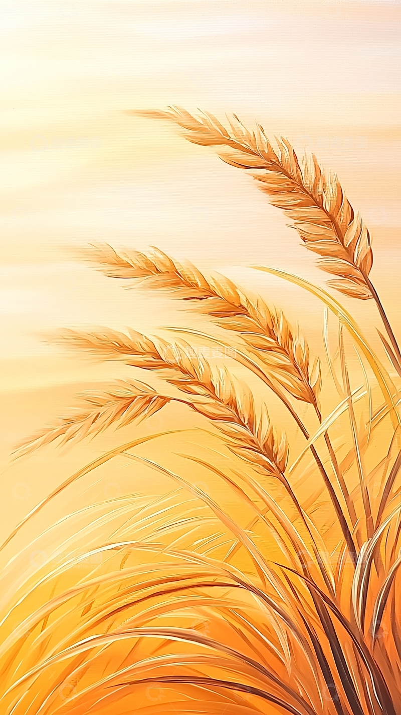 高清大图下载【趣麦麦图】金色麦田夕阳风景