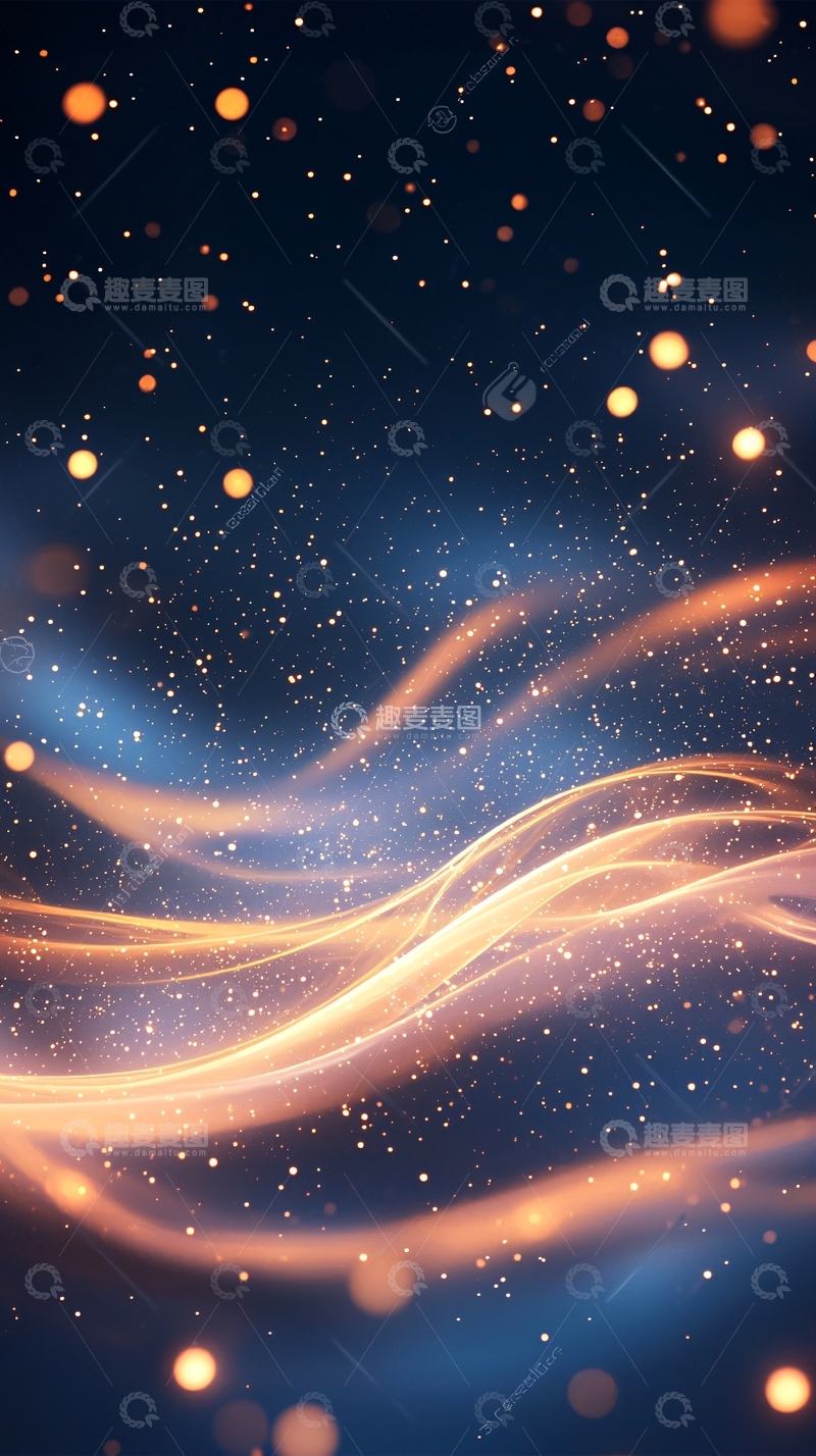 高清大图下载【趣麦麦图】梦幻星空流动光效背景