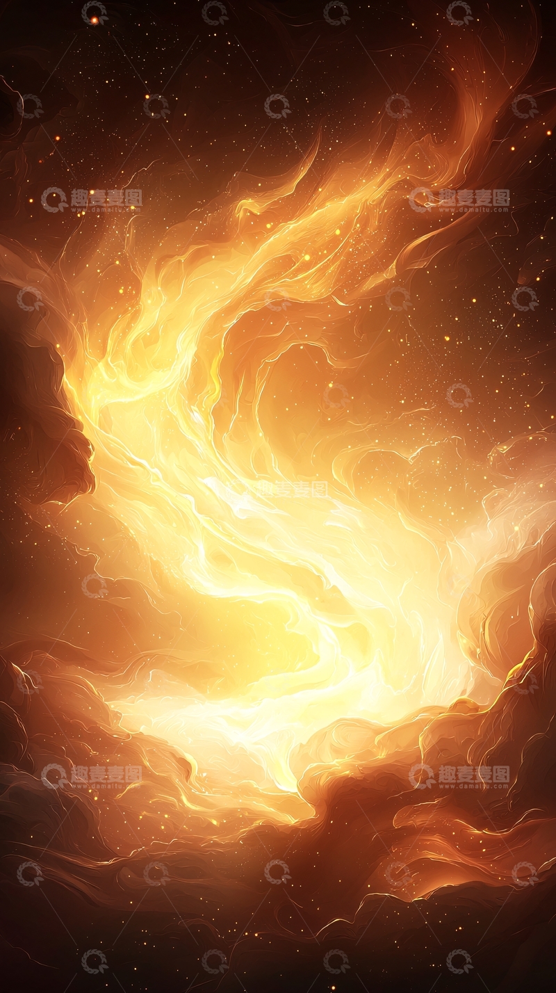 高清大图下载【趣麦麦图】炽热星空幻想背景