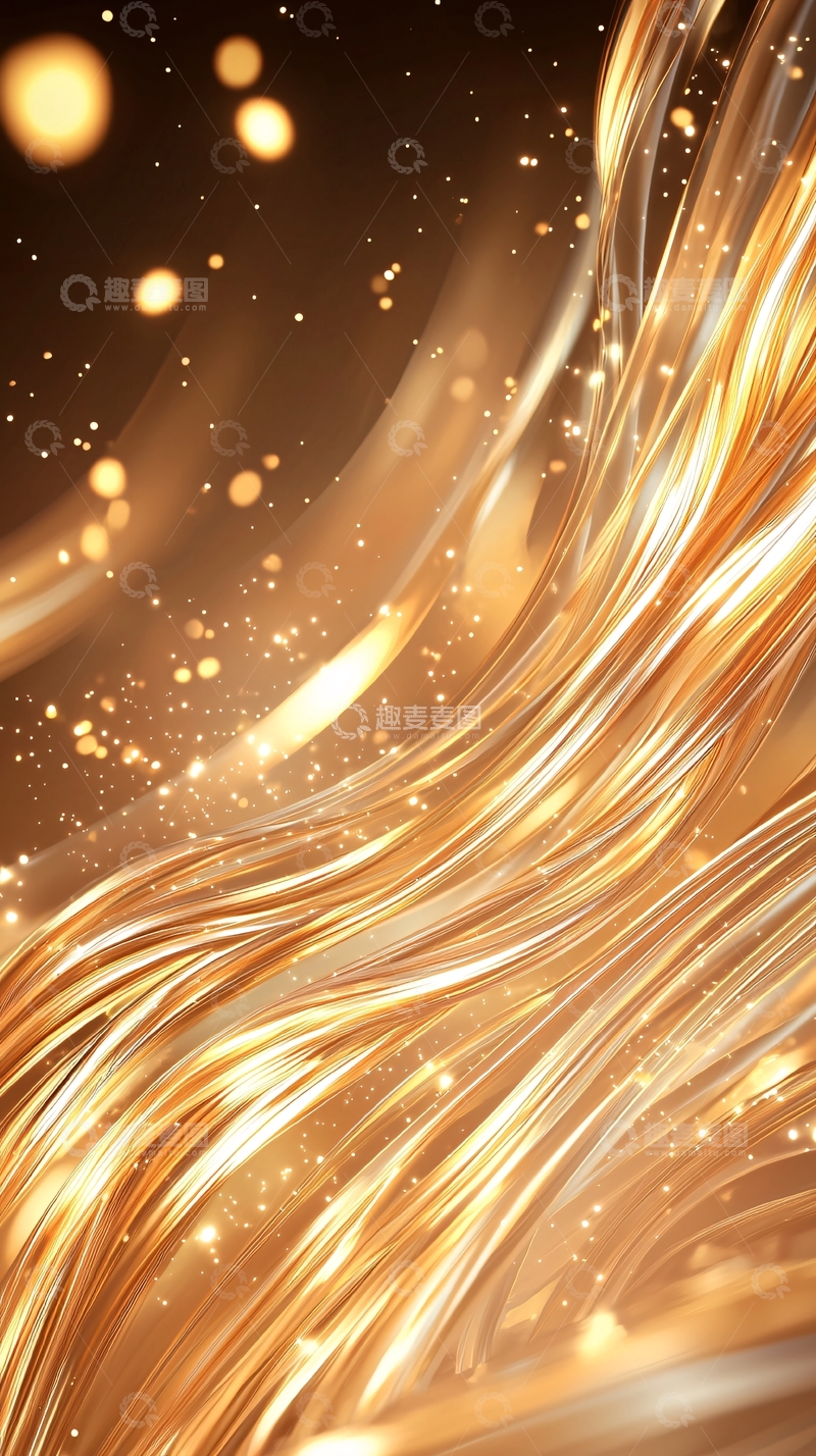 高清大图下载【趣麦麦图】金色光带动态壁纸