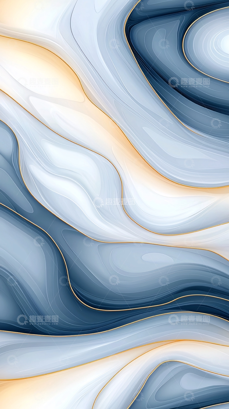 高清大图下载【趣麦麦图】抽象流动线条艺术背景
