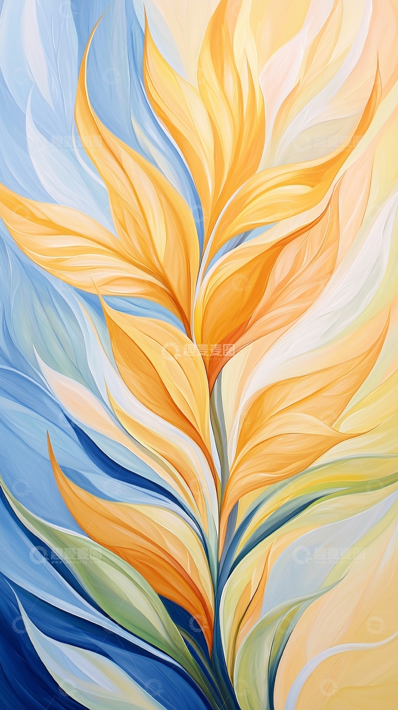 高清大图下载【趣麦麦图】抽象色彩花卉艺术背景图