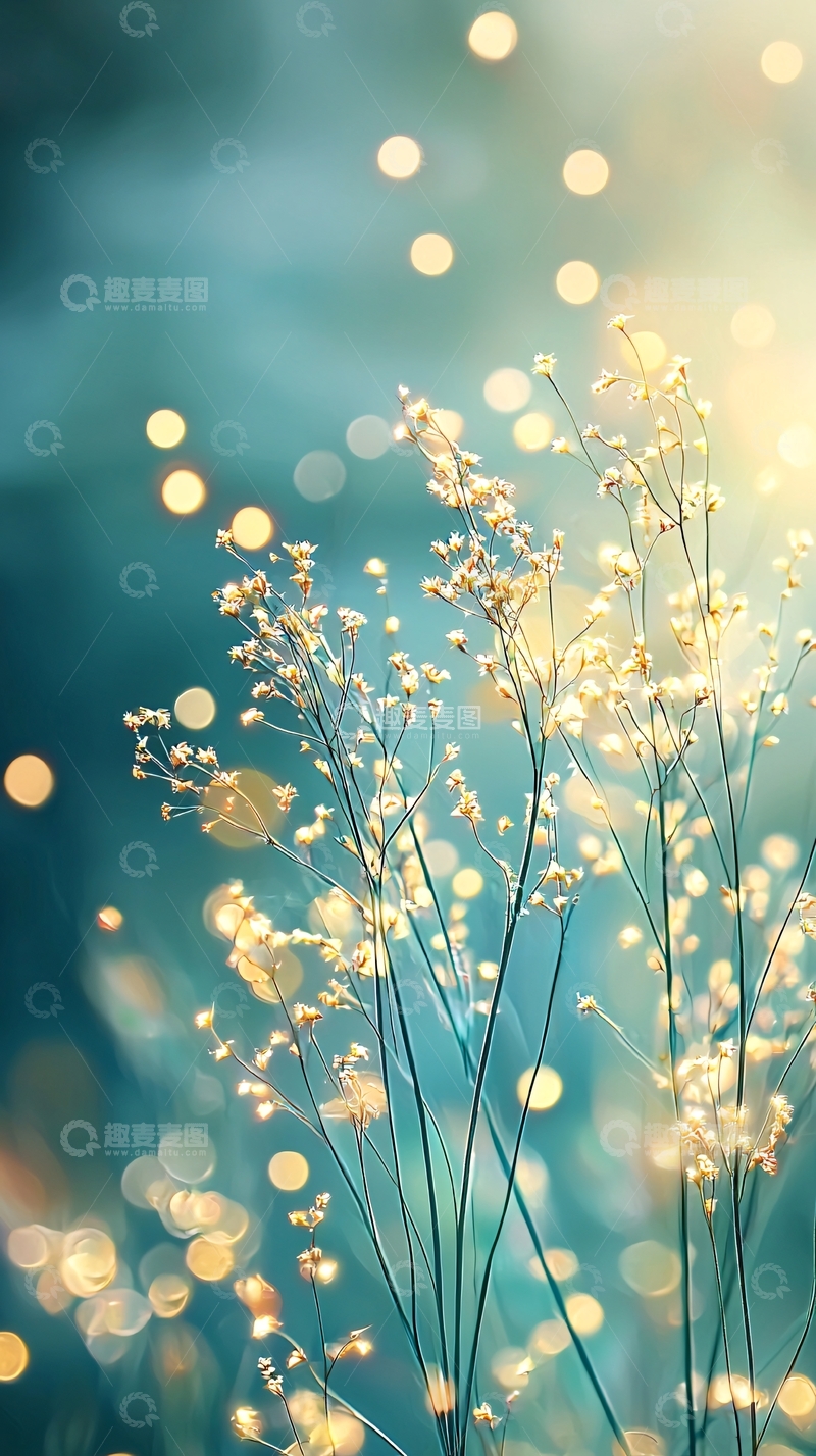 高清大图下载【趣麦麦图】晨光中的野花