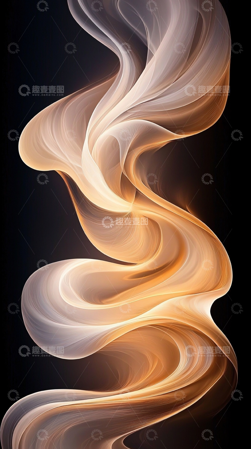 高清大图下载【趣麦麦图】抽象流动线条艺术背景