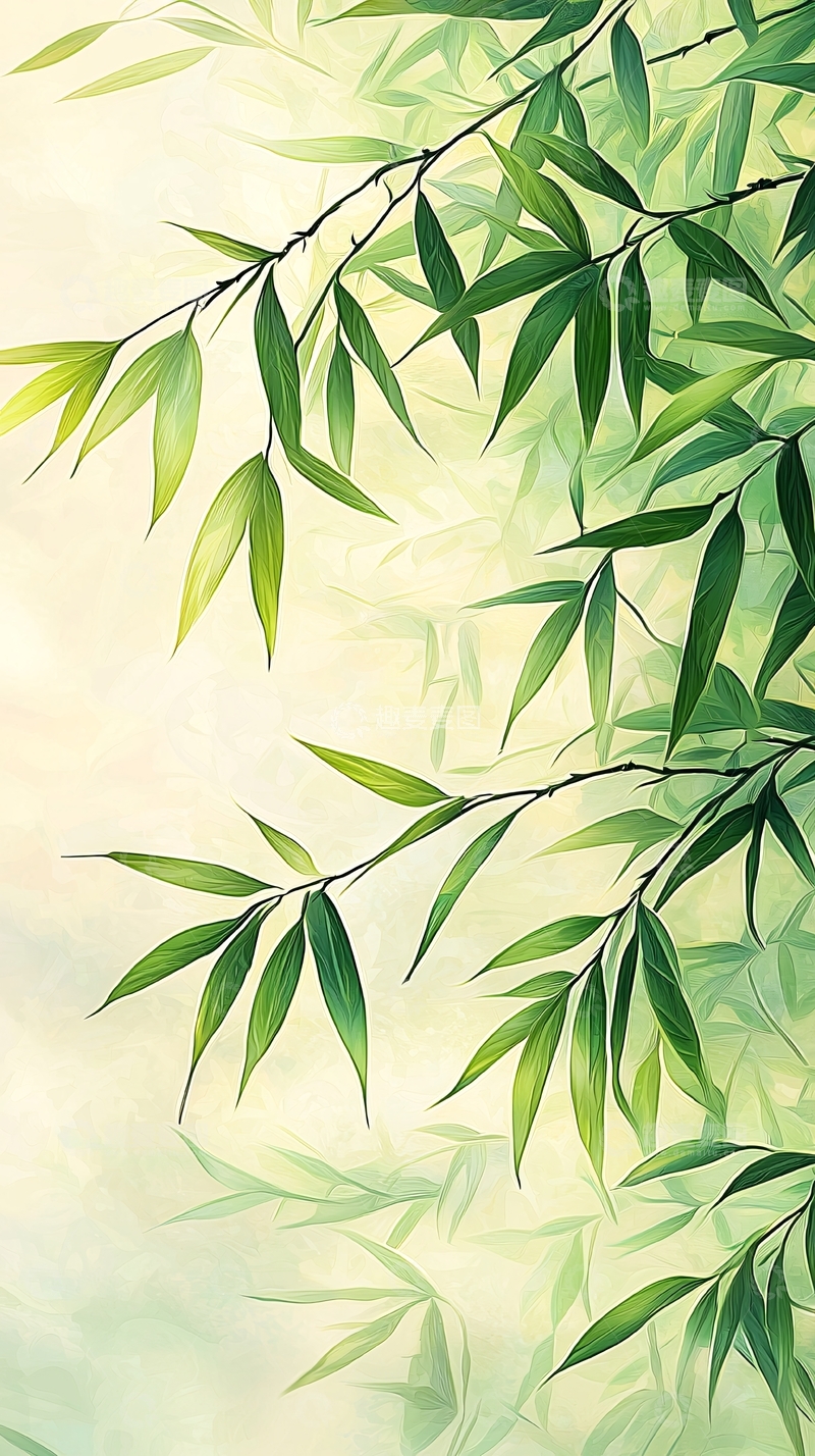 高清大图下载【趣麦麦图】绿色植物叶子背景图