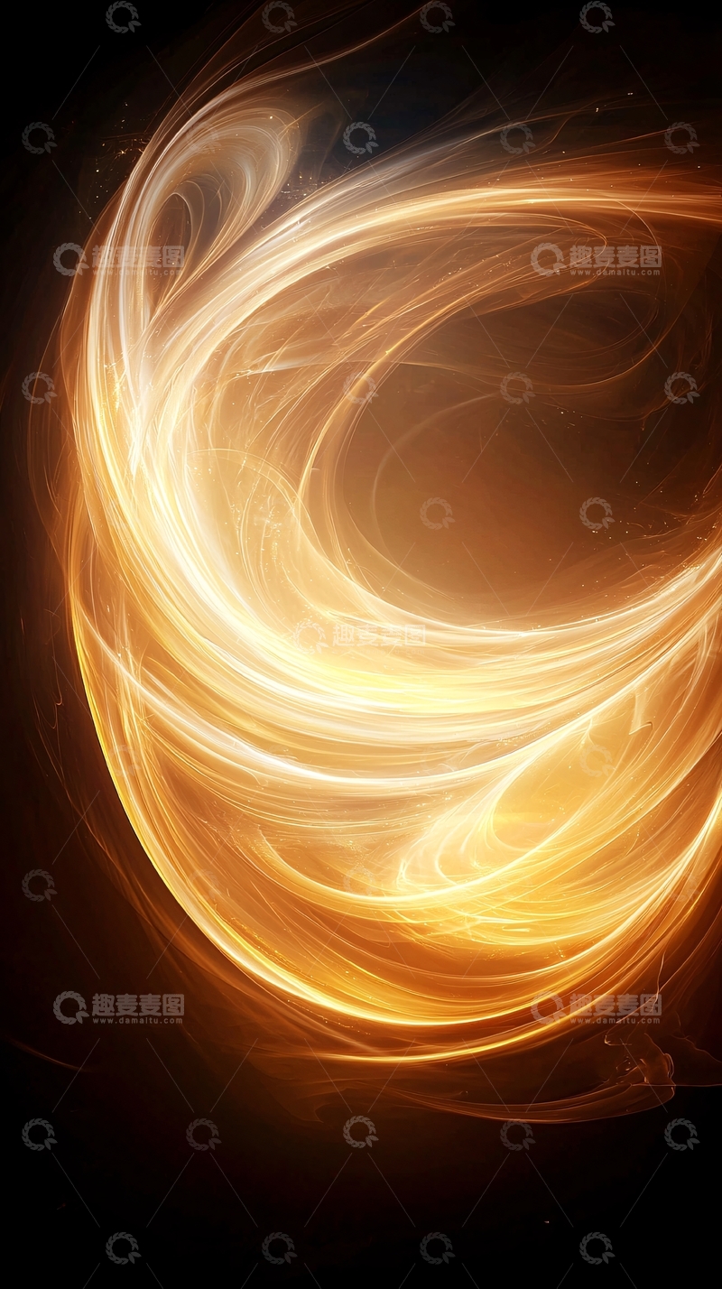 高清大图下载【趣麦麦图】金色漩涡动态抽象背景