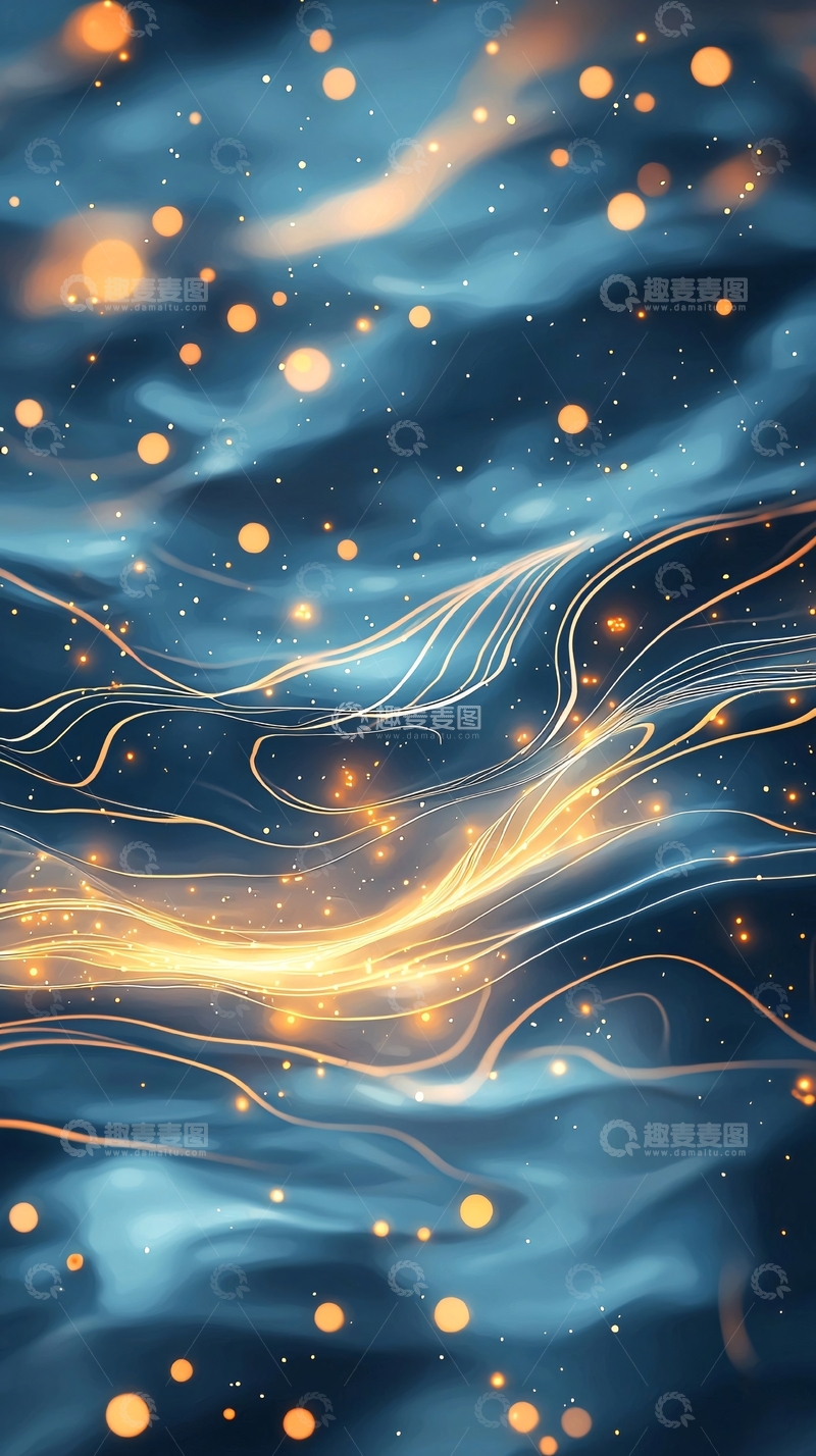 高清大图下载【趣麦麦图】梦幻星空流光背景图