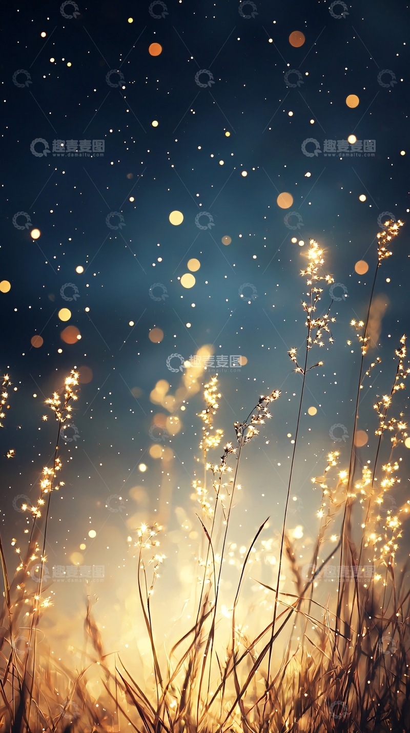 高清大图下载【趣麦麦图】星光下的麦田