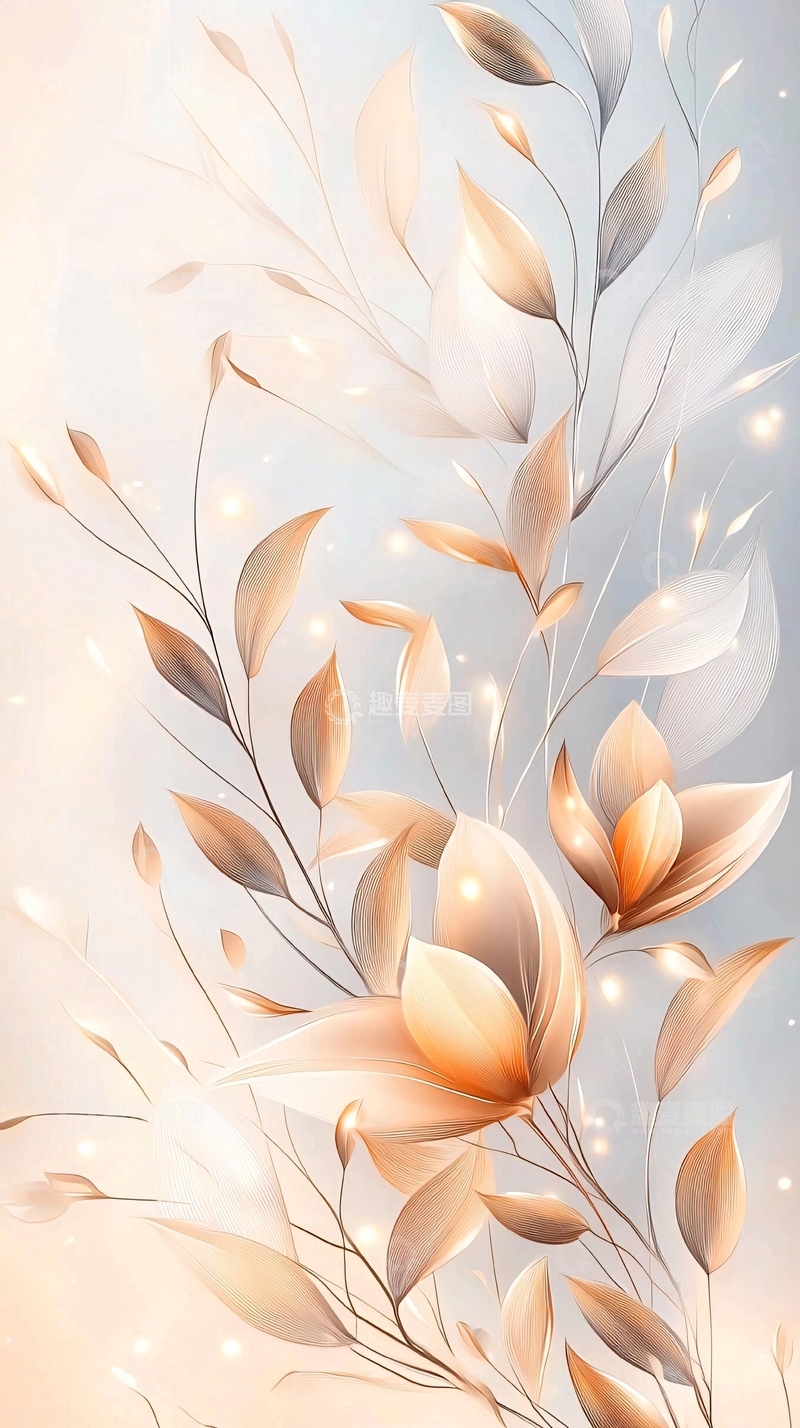 高清大图下载【趣麦麦图】秋日温暖花卉背景图