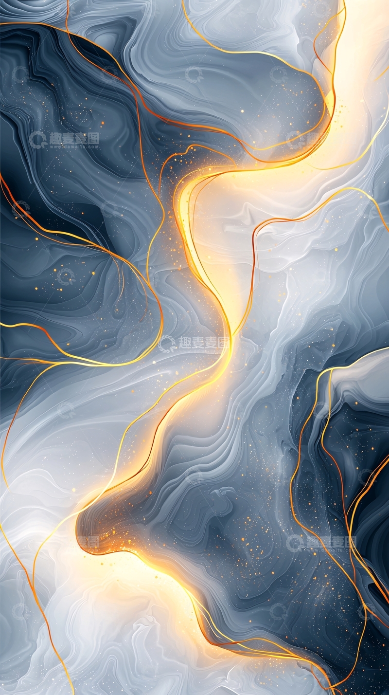 高清大图下载【趣麦麦图】抽象流动线条背景图