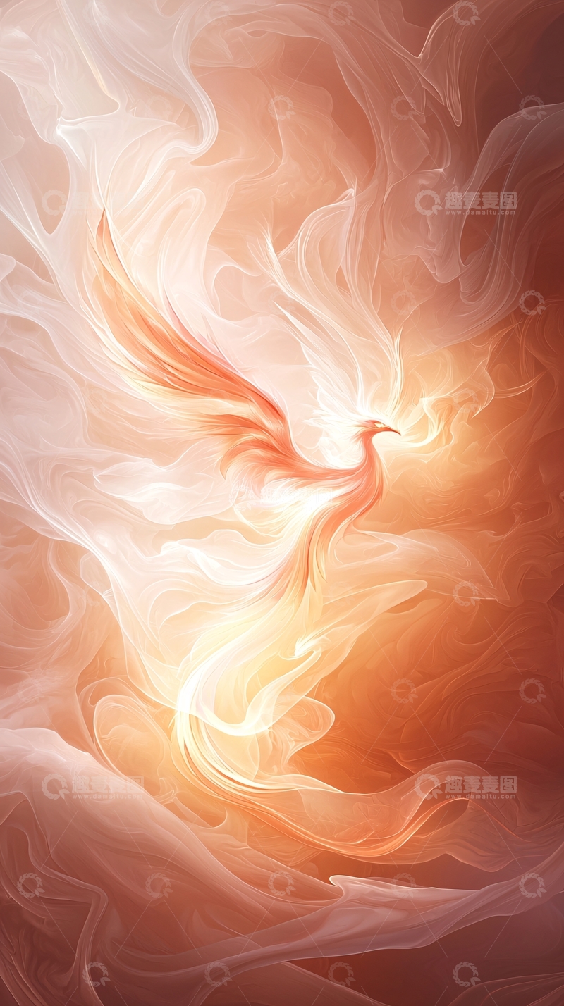 高清大图下载【趣麦麦图】凤凰涅槃火焰背景