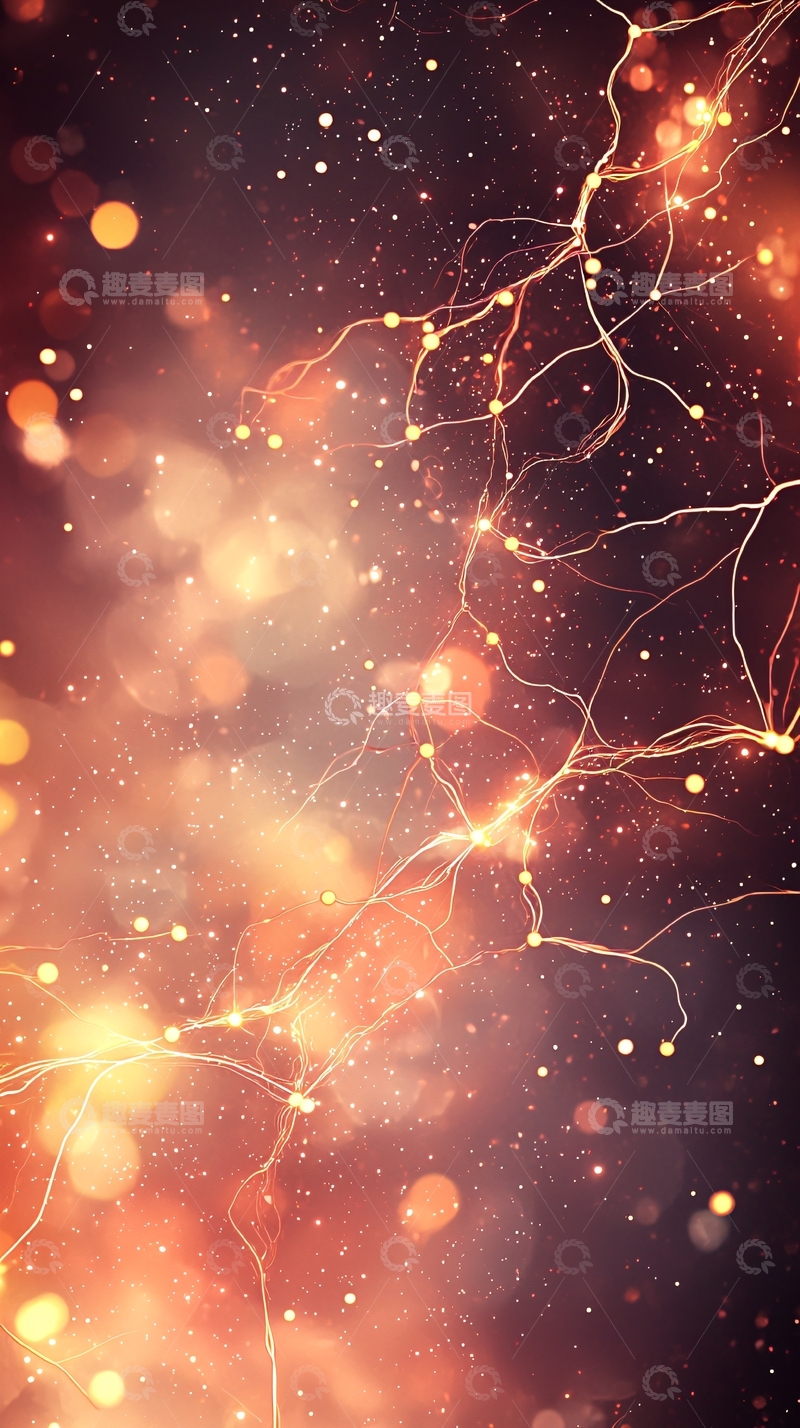 高清大图下载【趣麦麦图】光与神经元的艺术插画