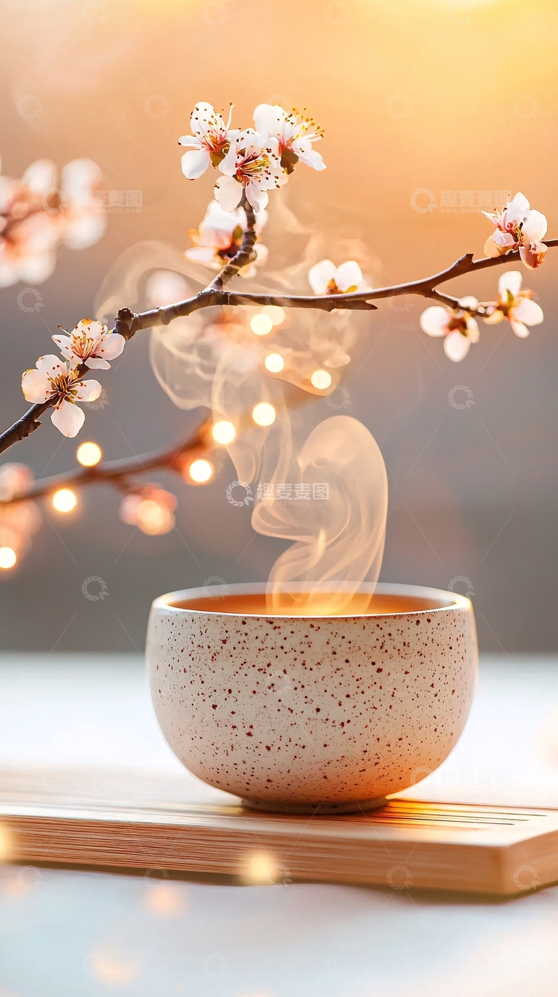 高清大图下载【趣麦麦图】茶香袅袅高清图片