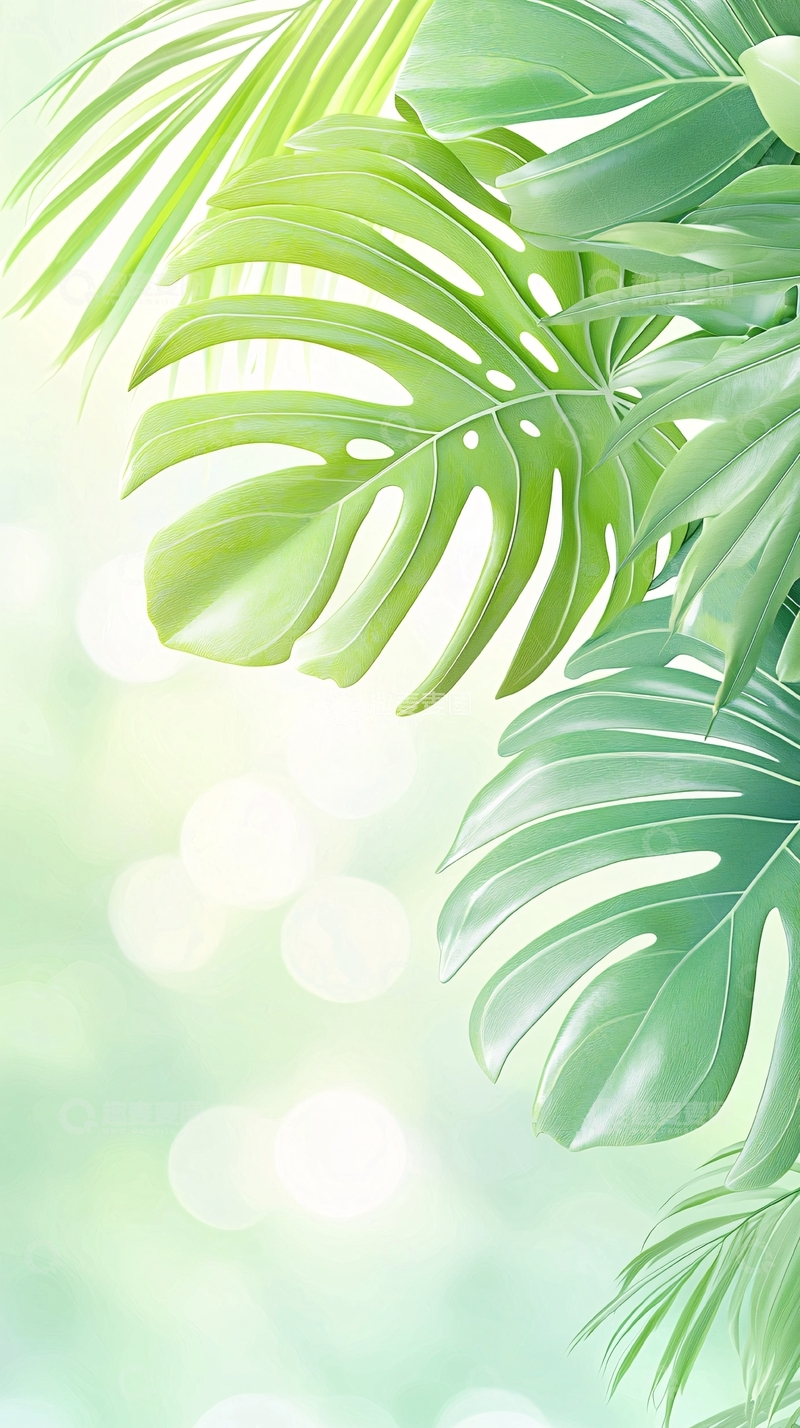 高清大图下载【趣麦麦图】热带植物叶子背景图