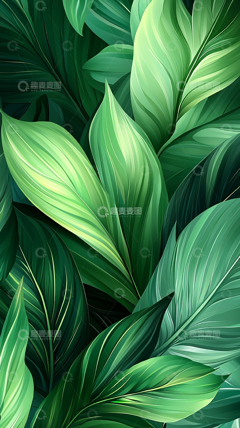 高清大图下载【趣麦麦图】热带植物叶子纹理背景