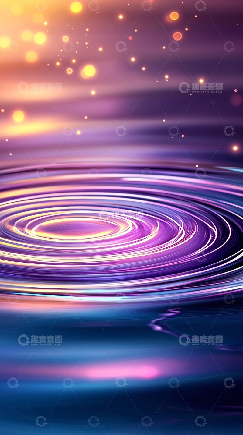 高清大图下载【趣麦麦图】梦幻漩涡光影背景