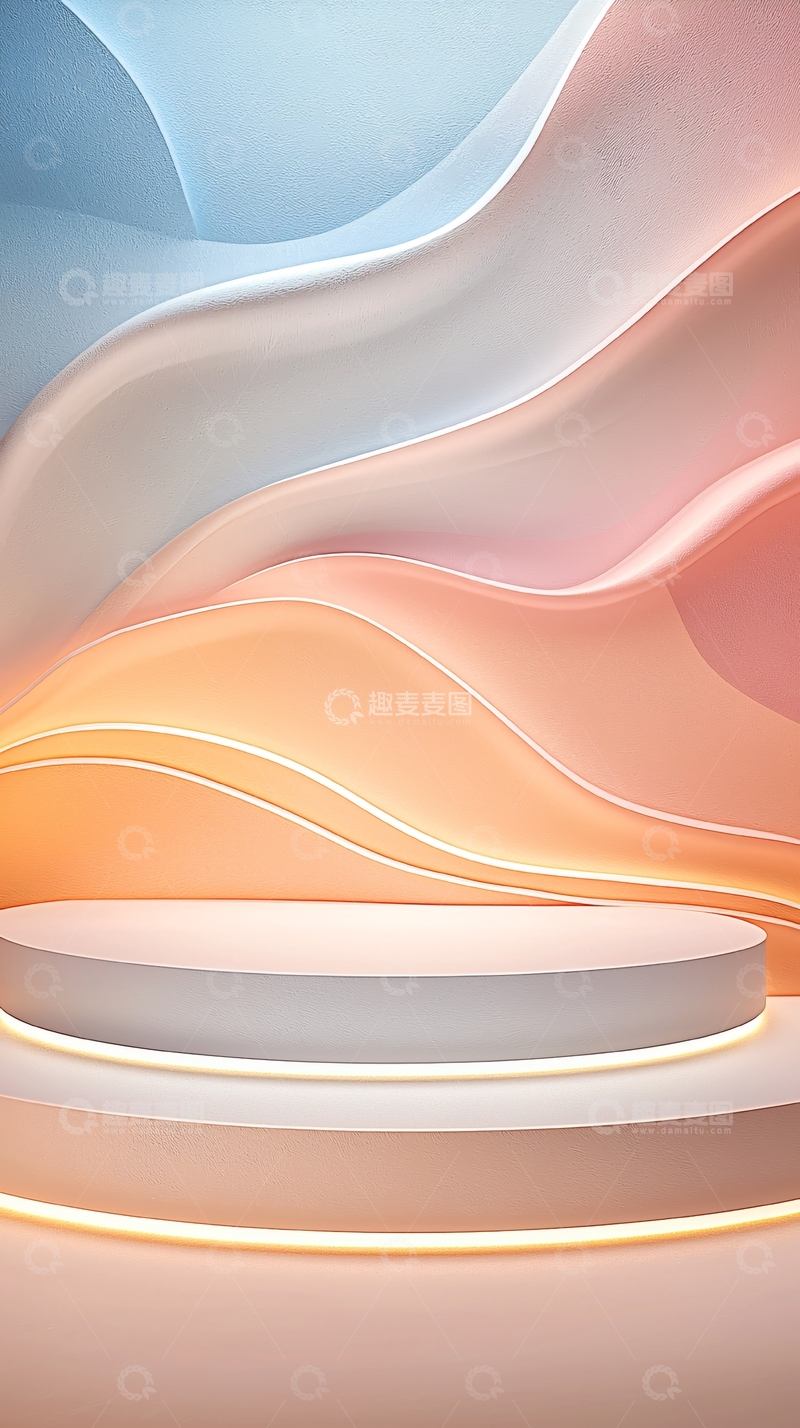 高清大图下载【趣麦麦图】抽象波浪形背景设计