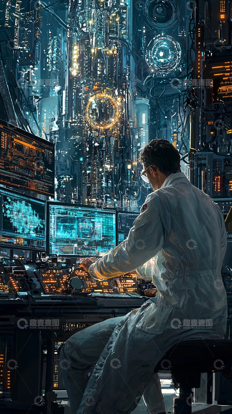 高清大图下载【趣麦麦图】未来科技实验室