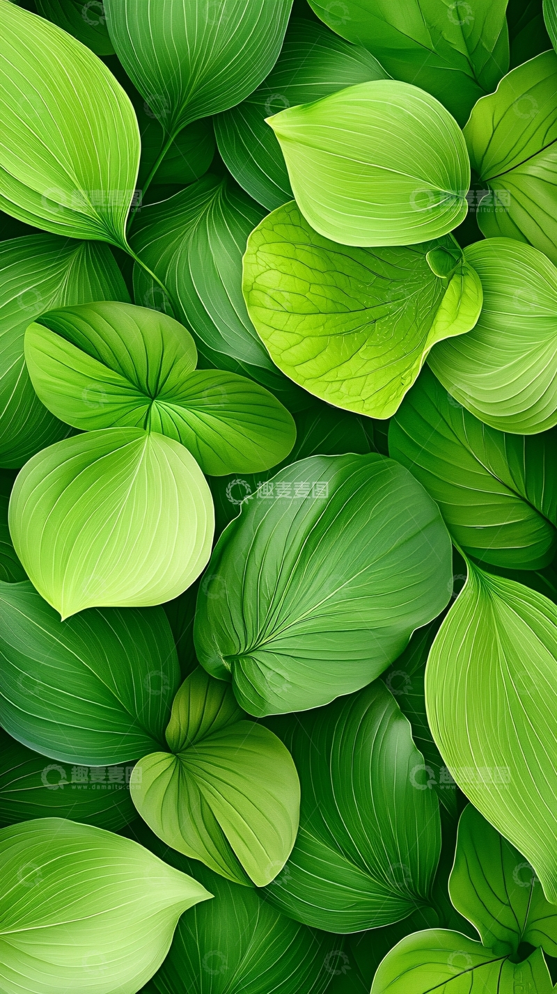 高清大图下载【趣麦麦图】绿色植物叶子纹理背景
