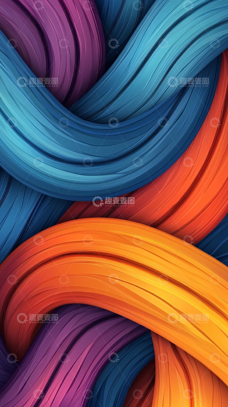 高清大图下载【趣麦麦图】色彩渐变扭曲抽象背景